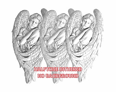 Angel 3d illusion & laser-ready file 3DWave.us